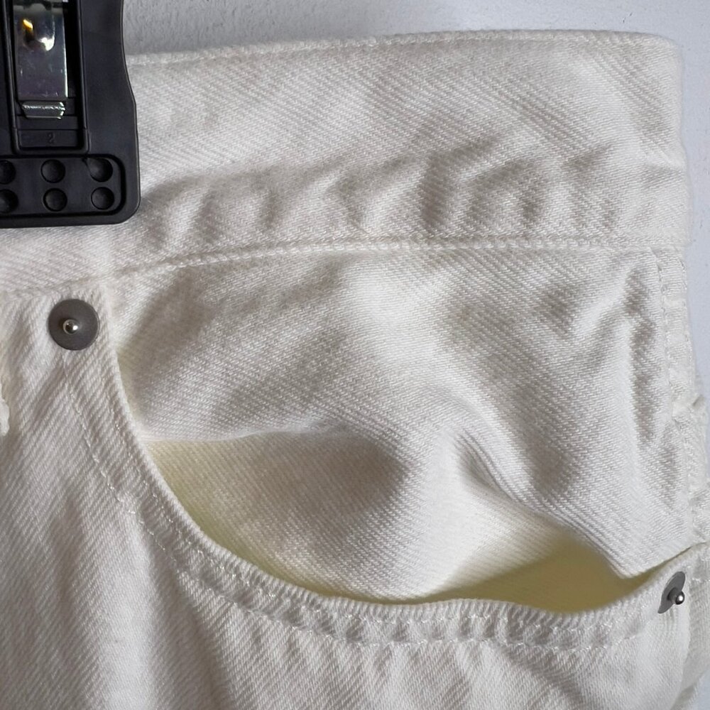 Madewell $110 The Rilee Denim Midi SKirt White Size 33 NQ802 - Picture 5 of 10